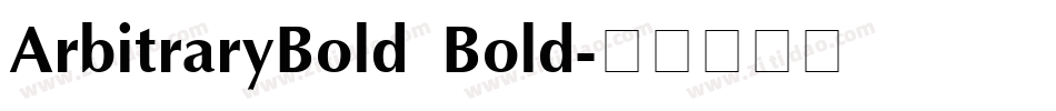 ArbitraryBold Bold字体转换